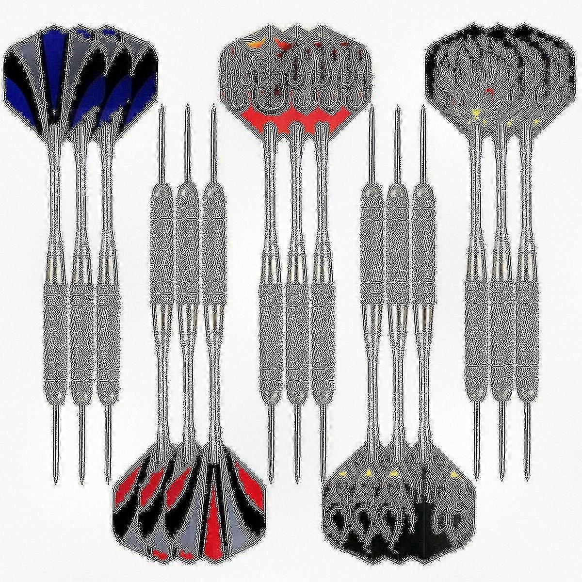 15 Pieces of Professional Steel Tip Darts Set for Dartboards, Metal Darts Ideal for Various Brands and Gaming Enthusiasts