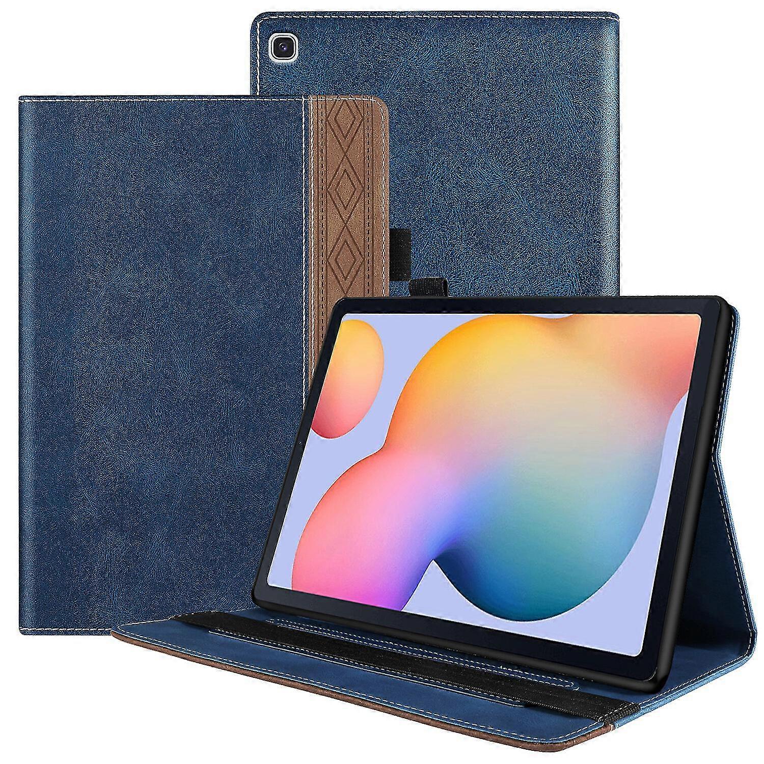 25-26 Tablet Case For Tab S6 Lite P610, Premium PU Leather Stand Cover,Blue