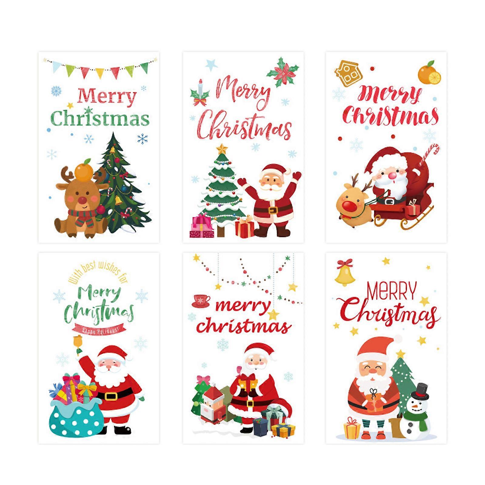 Festives Christmas Party Card Handmade Greeting Card with Envelope Stickers For Busy Professionals Students Event Multicolor