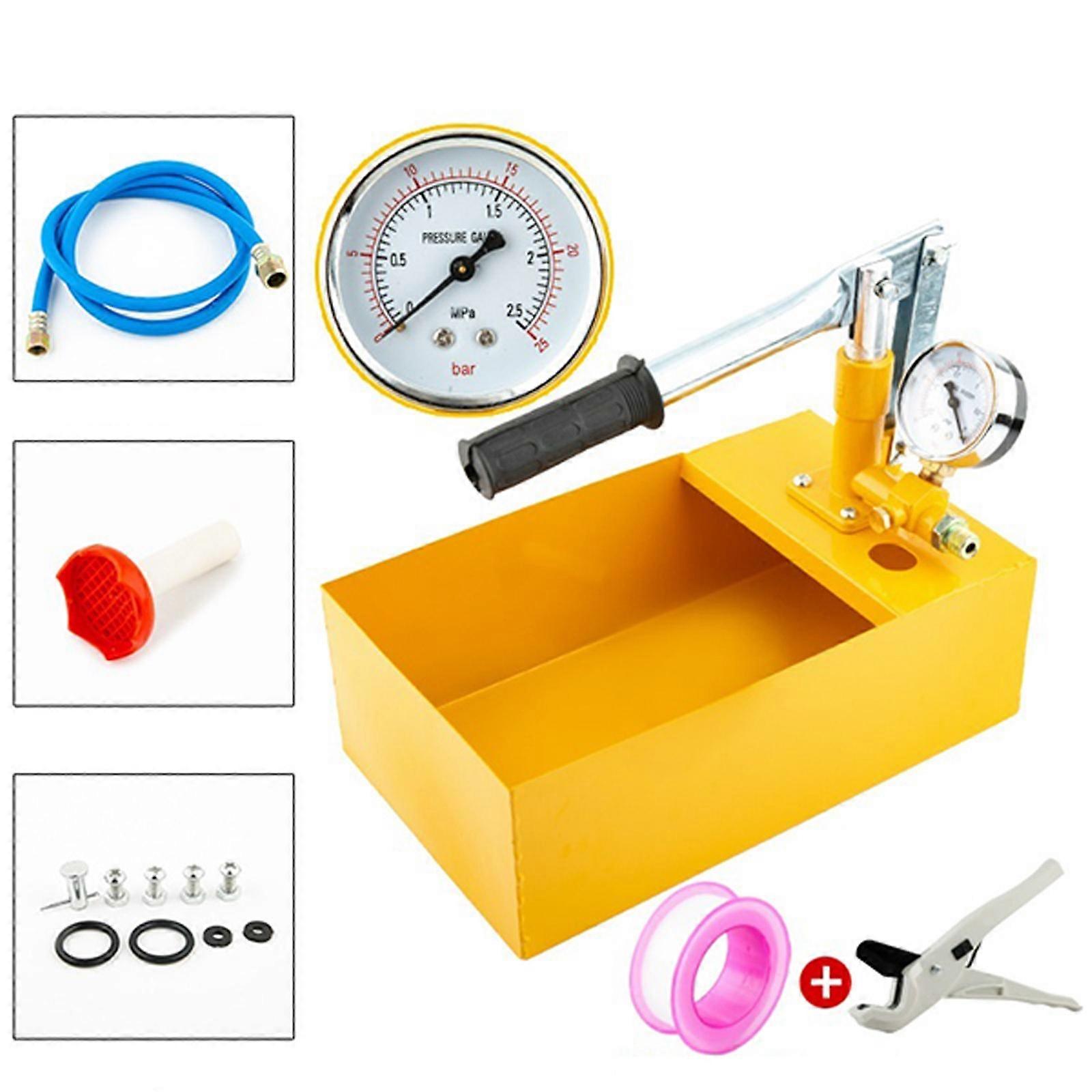 Multipurpose Manual Pressure Gauges Pump For Plumbing and Heating Pipework And In Floor Hydronic Heating System Checks Multicolor