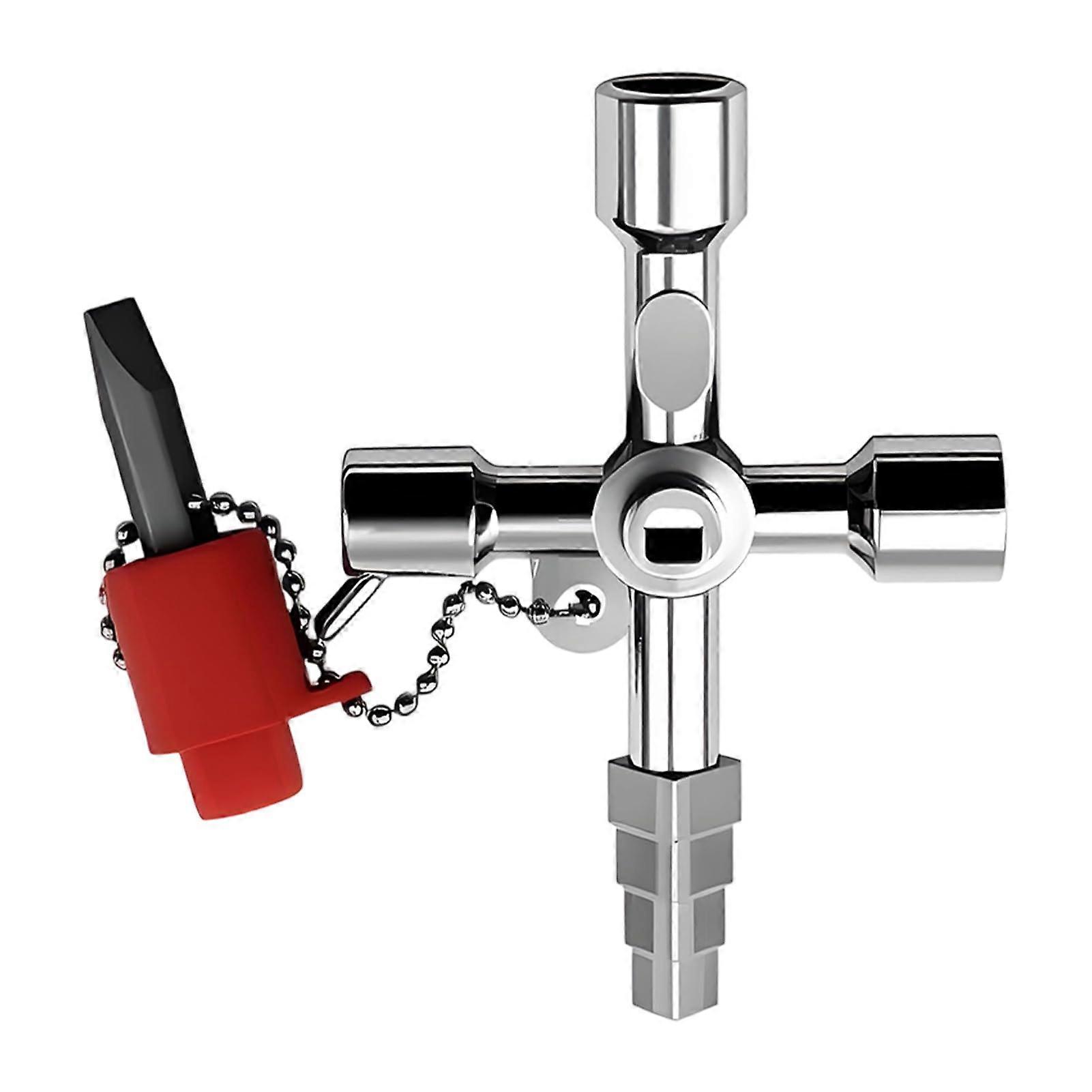 MultiFunction Key 4 In 1 Square Key Universal Cross Design Locks Key For Gas Meter, Water Meter, Electric Cabinets