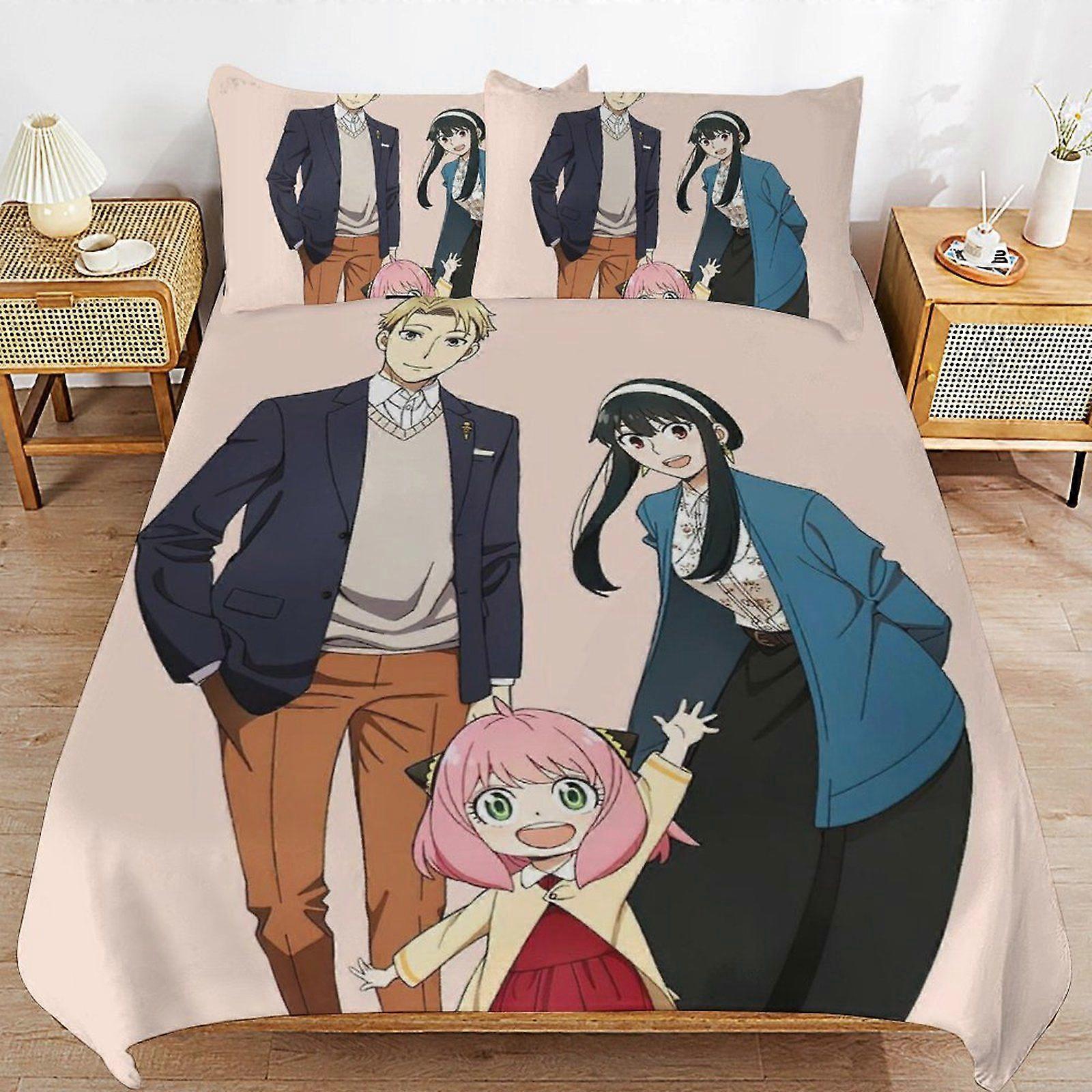 u377 SPYFAMILY Luxurious Soft Feel Durable Weave Structure for Cozy Sleep Duvet Cover Sets with Zipper Access n377