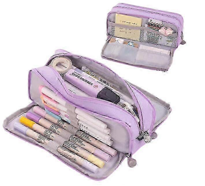 Capacity Square Pencil Case Solid Color Stationery Case