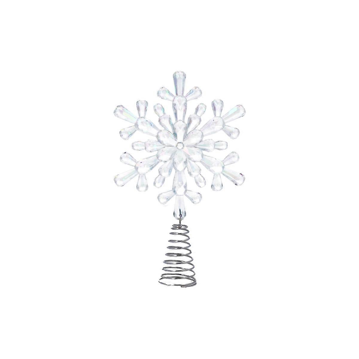 Gisela Graham Iridescent Snowflake Christmas Tree Topper