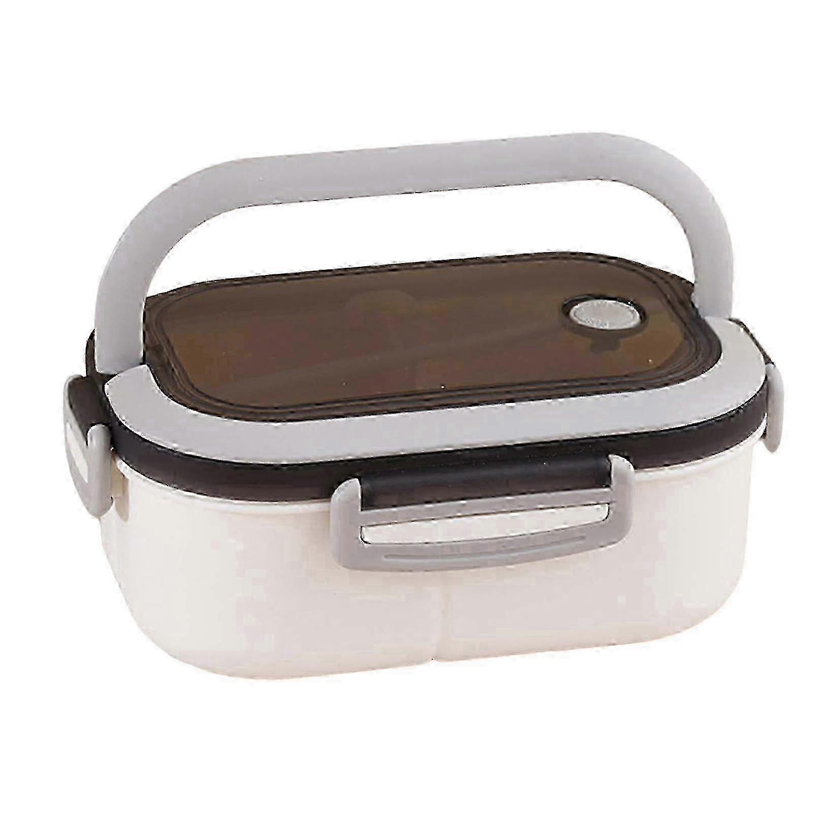 800ml Portable Divider Lunch Box with Handle Silicone for School Pink