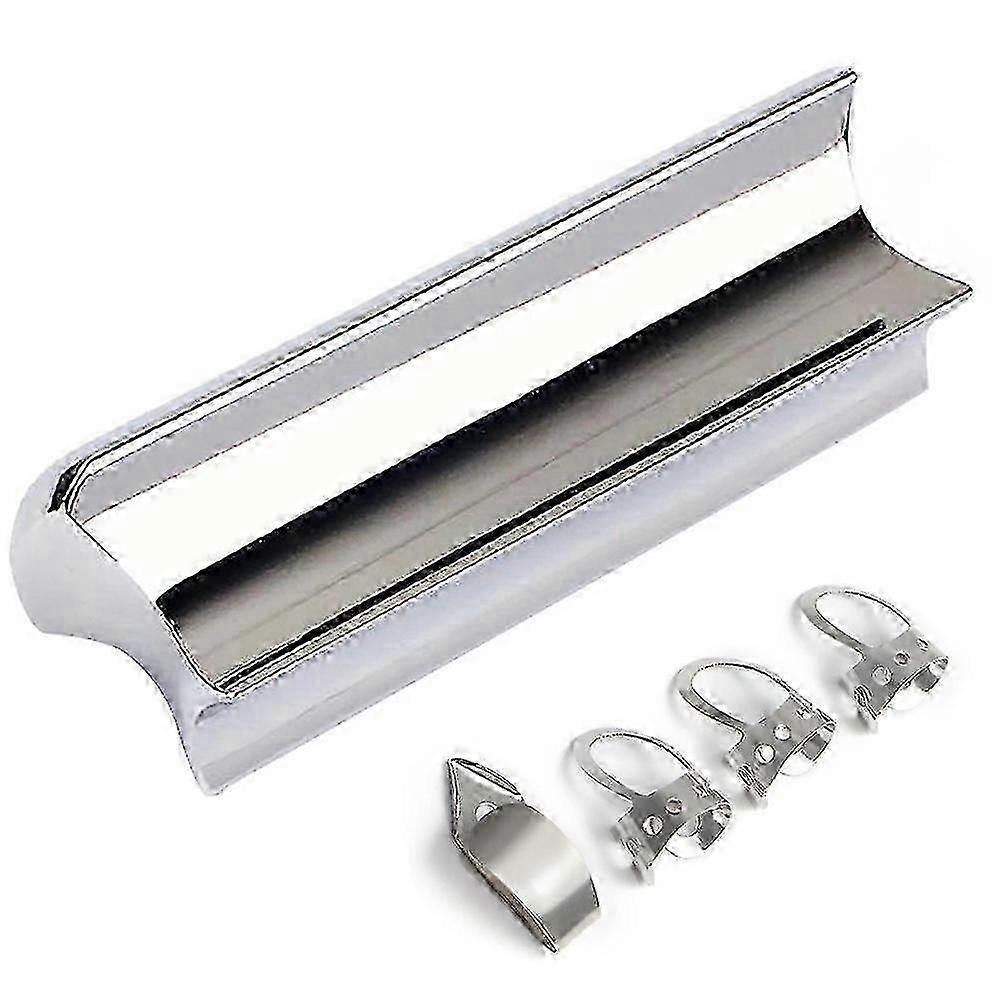 不锈钢吉他滑动音调条，适用于Dobro，膝上钢吉他，夏威夷吉他，电吉他