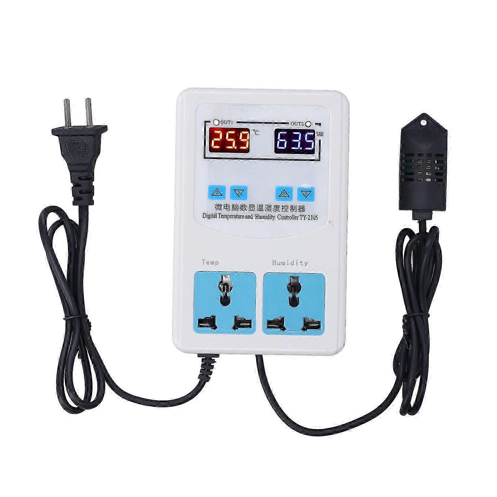 Temperature Humidity Controller -20~60 0~100.0%RH LCD Display Humidistat Thermostat ACHwy