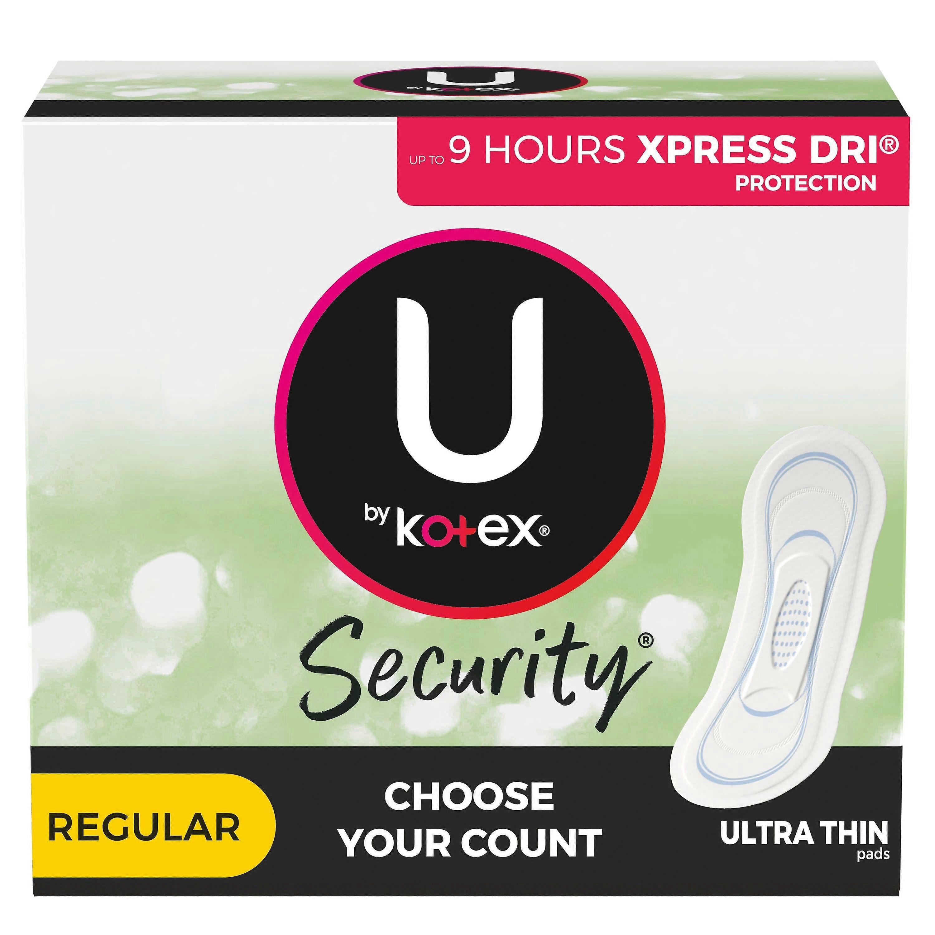 Kotex U Security超薄女性卫生巾，常规，60片装