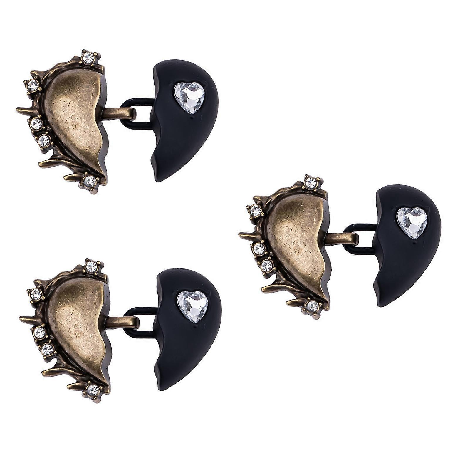 3pack Heart Decoration Waist Fastener Adjustable Waist Buttons Beautiful Buttons for Various Outfits  same color