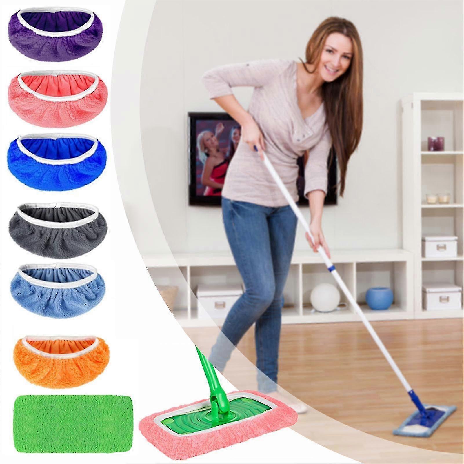 w 1PC Replacement Reusable Microfiber Mop Pads Compatible With Swiffer Sweeper