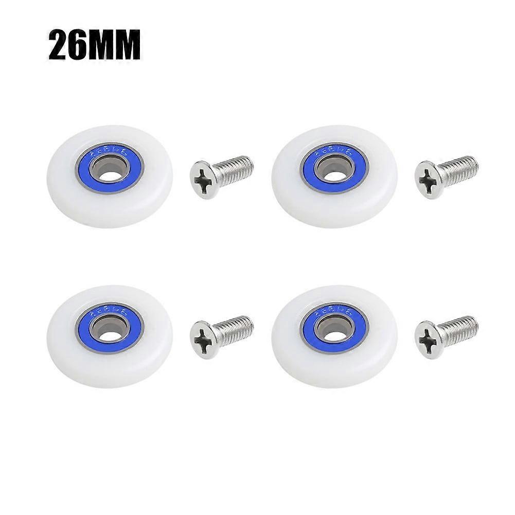 4Pcs Replacement Shower Door Roller Runner Wheels 26mm Wheel Diameter
