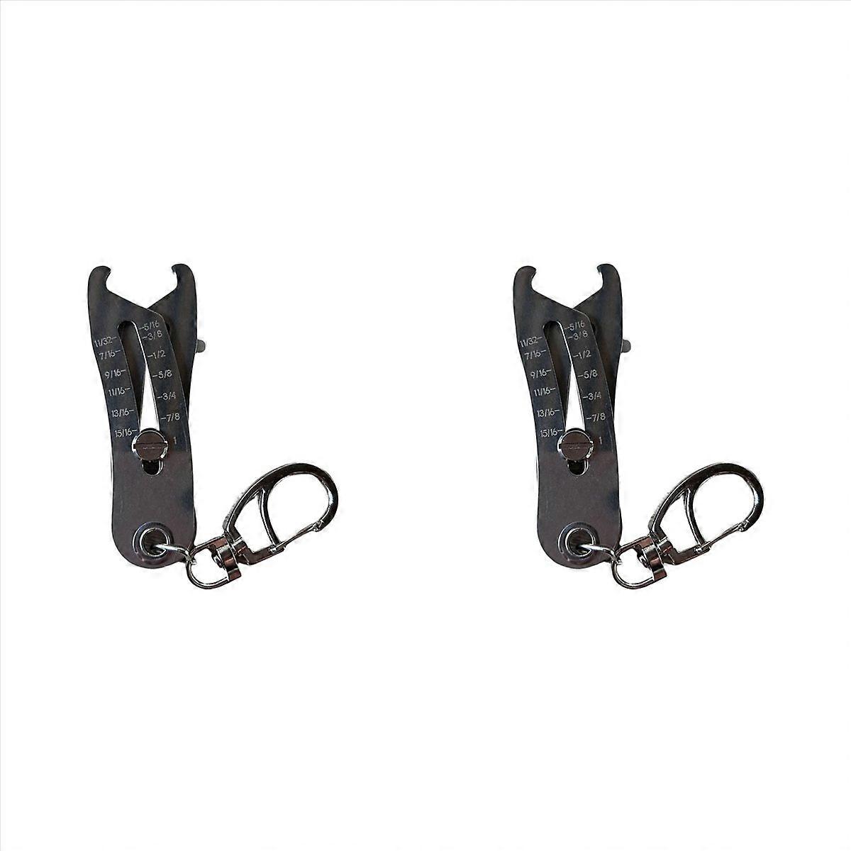 Portable Precise Thread Size Checker Keychain, Nut & Bolt Thread Size Checker Bolt Size Finder Keych