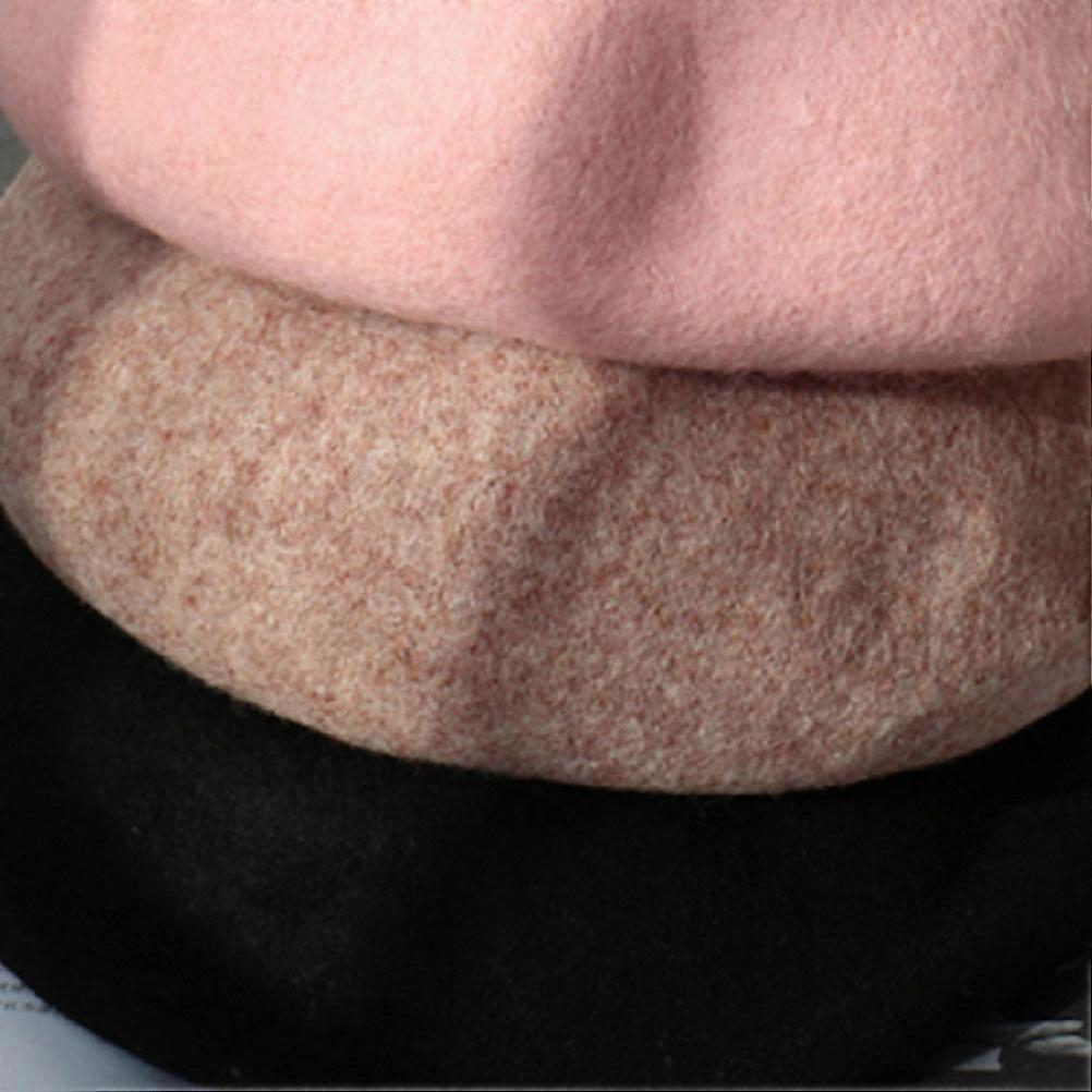 Children Warm Beret for Hat Black Outdoor Winter