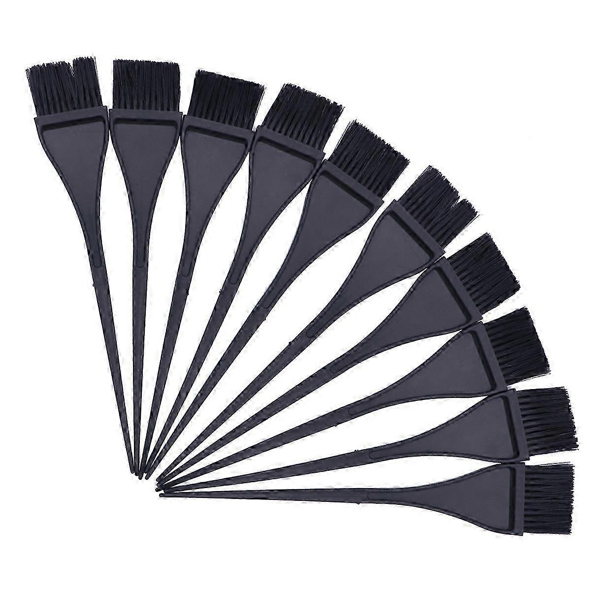 10stk professionel hårfarvebørste hårfarveapplikator farvebørste (sort)