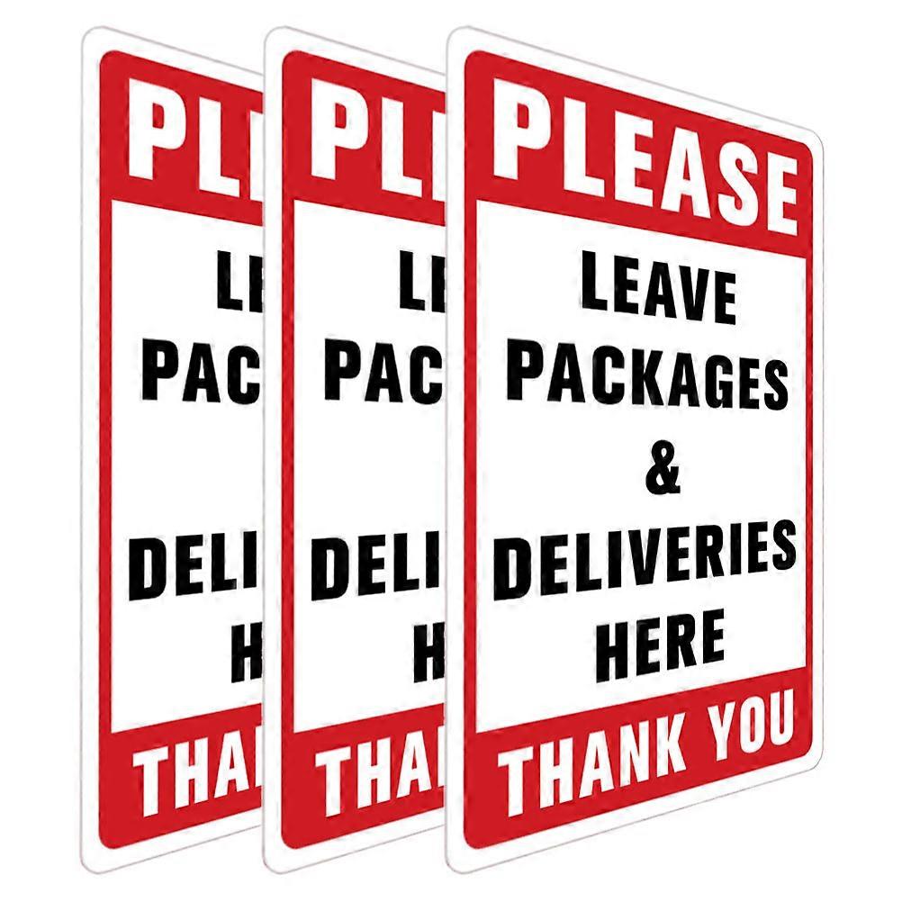 Practical Deliveries Sign PVC Wall Sticker for Packages 6Pcs