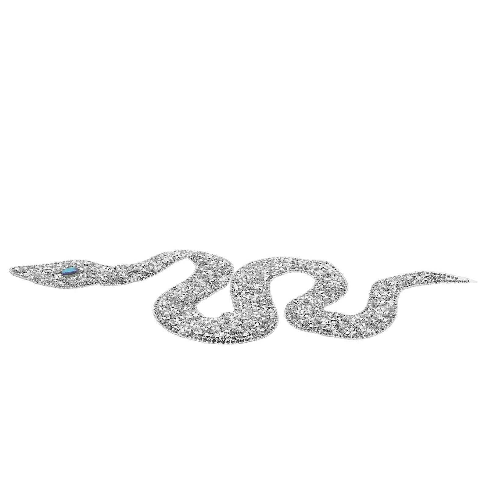 Rhinestones Snake Beaded Applique Patch For DIY Projects Fashion Enthusiasts Multi Color Trendy 1Pack