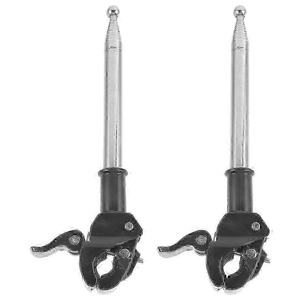 2pcs Small Flag Pole Motorcycle Handlebar Mount Flagpole Holder Flagpole Bracket w