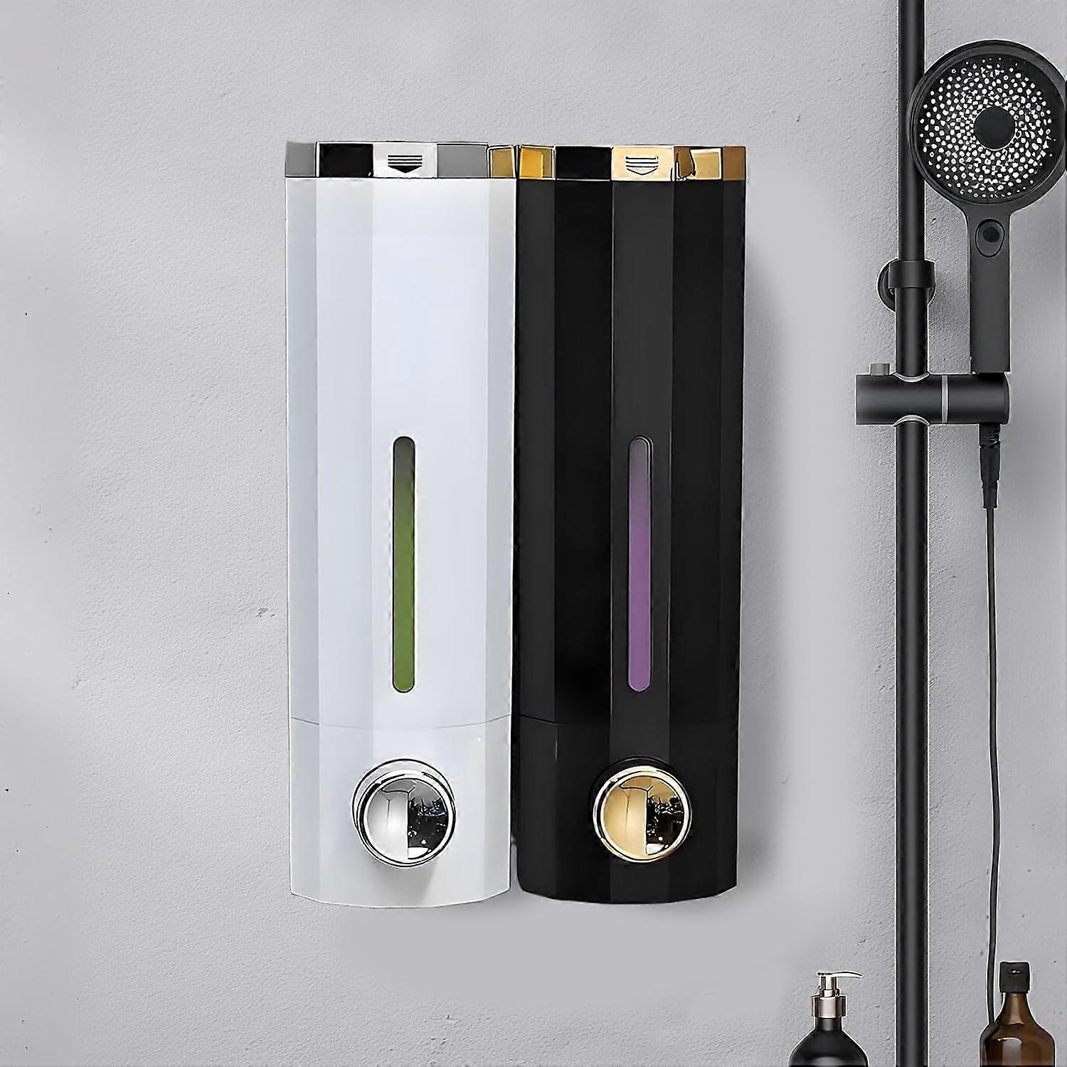 Wall Mounted Liquid Soap Dispenser 450ml Durable ABS for Bathroom Kitchen Basin Black White