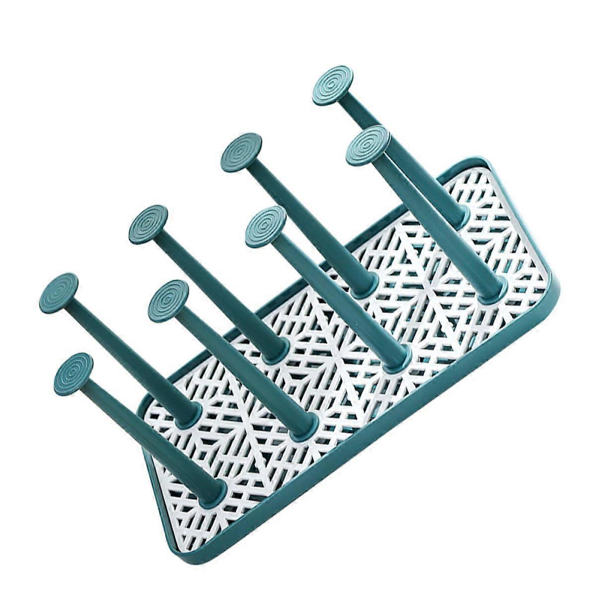 Cup Drying Rack with Fast Water Drainage, SpaceSaving Bottle Stand for Kitchen Counter Storage