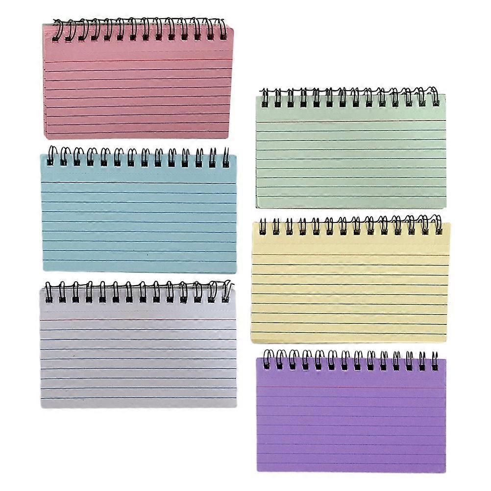 Assorted Color Spiral Notepads for Writing 6Pcs Small Memo Pads