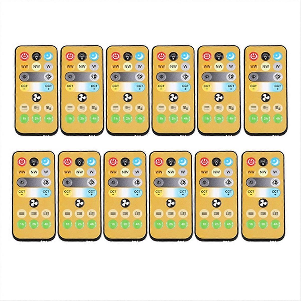 12pcs Wireless Switches 3-Speed Timing Remote Control for E27 Ceiling Fan Light 1-4h Timing Remote Control