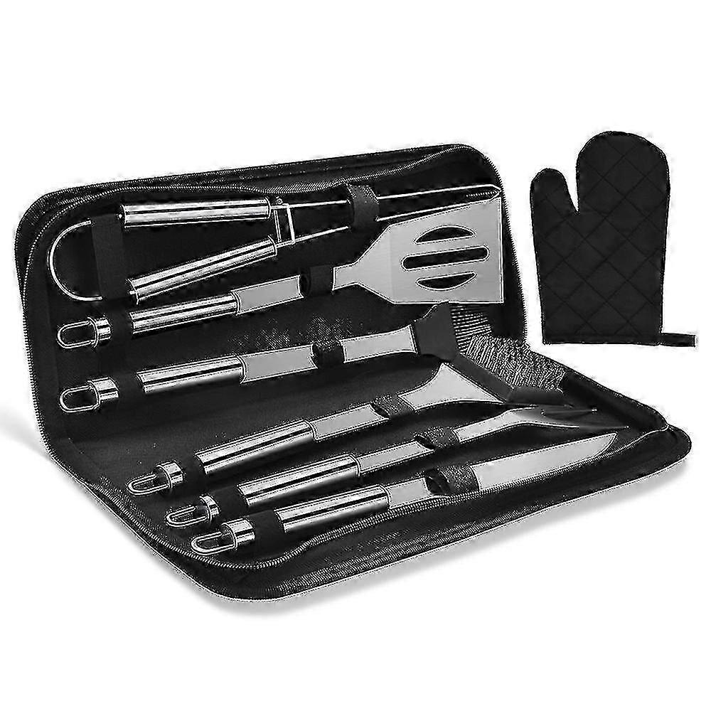 Barbecue Tool Set, Rust-proof And Durable, Sturdy And Portable (7-piece Set) hwyC