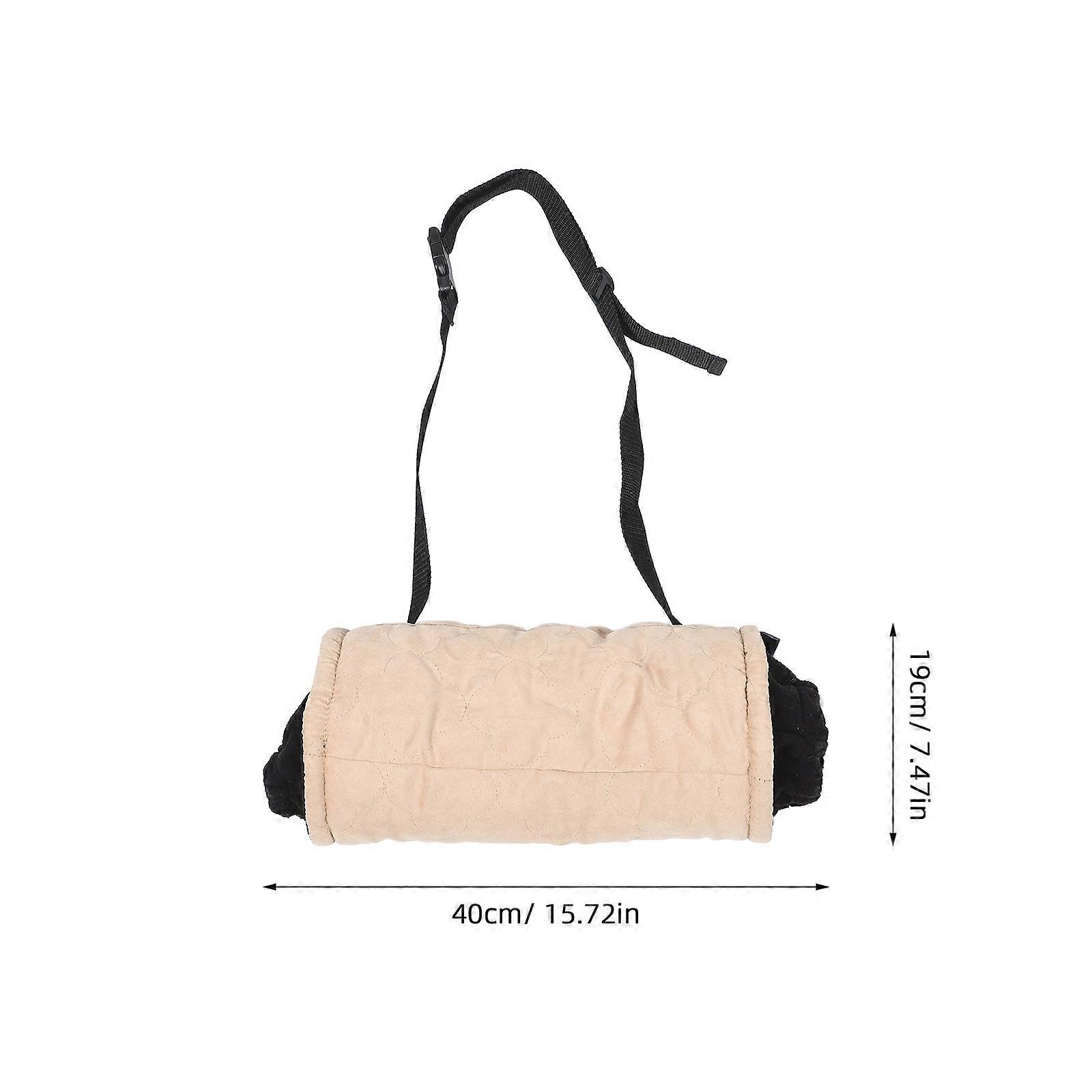 Furry Warmer Bag Khaki Hand Muff for Warm Hands Portable Muff