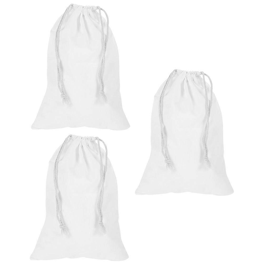 Cotton DIY Drawstring Bag White for DIY Craft 6Pcs Pack