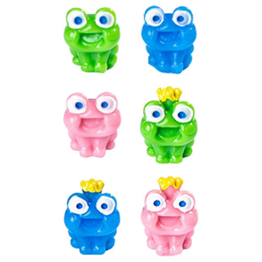Tiny Resin Frog Figurines for Decor 6Pcs Mini Animal Micro Landscape