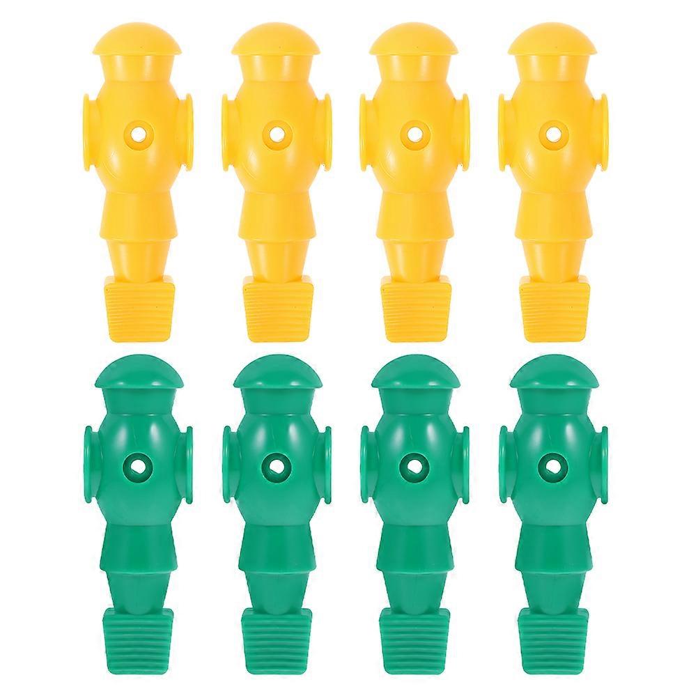 Table Soccer Player Dolls Foosball Player Statue Travel Games Plastic Humanoid Realistic Design Game Enhancement 8Pcs
