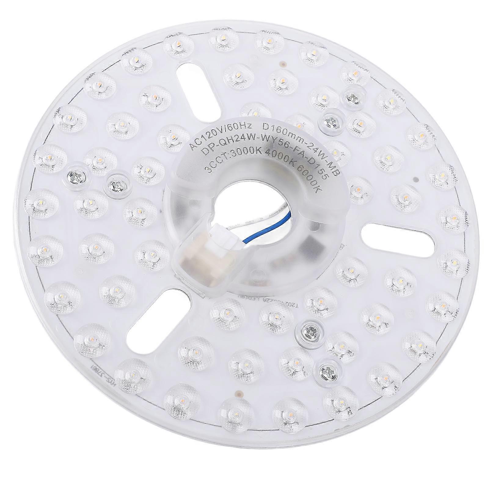 6.3 Inch Ceiling Fan LED Light Kit, Dimmable 24W Round Retrofit with 3 Color Temperature Options