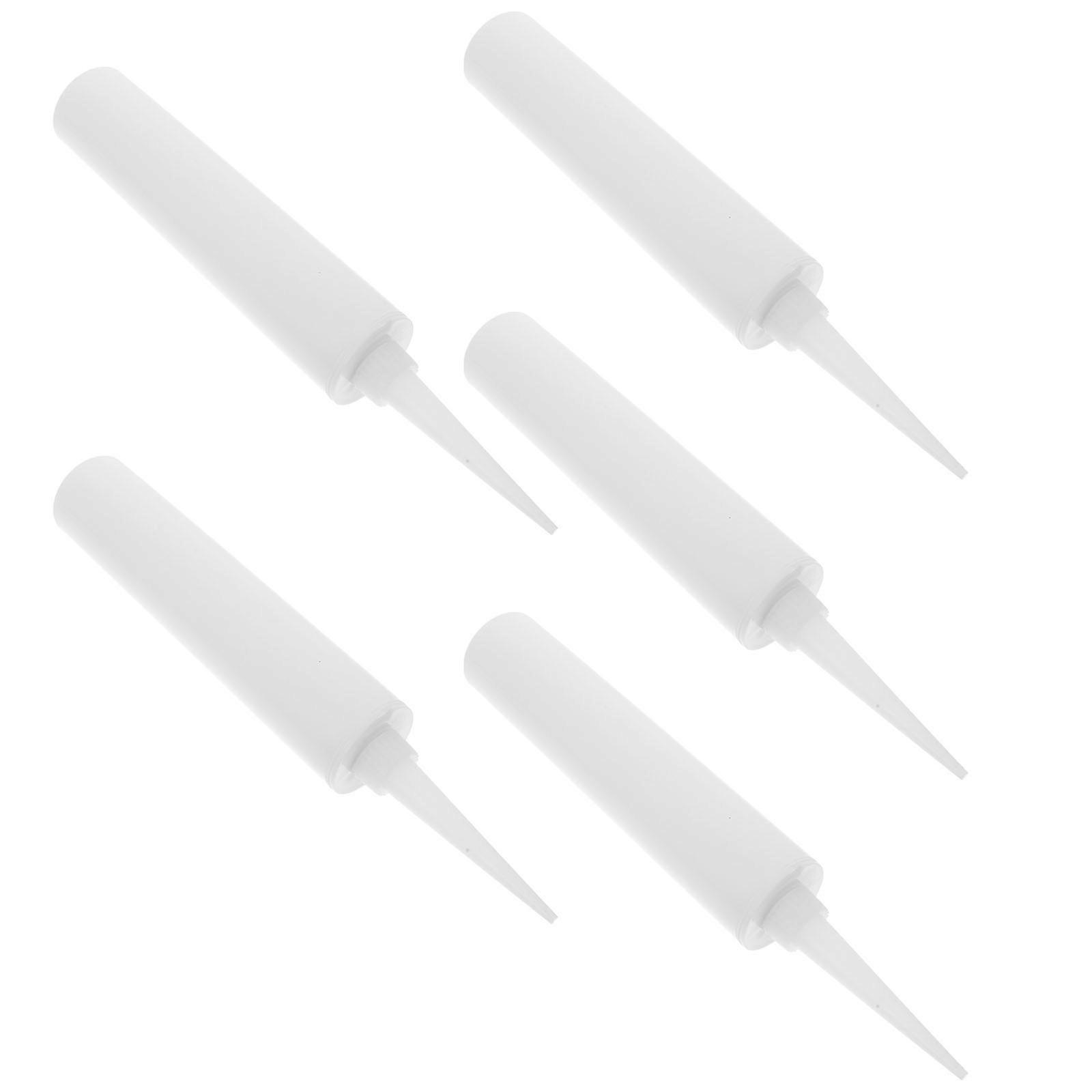 Sealant Caulk Tubes Plastic Refillable for Tile Repairs 5Pcs White Pack
