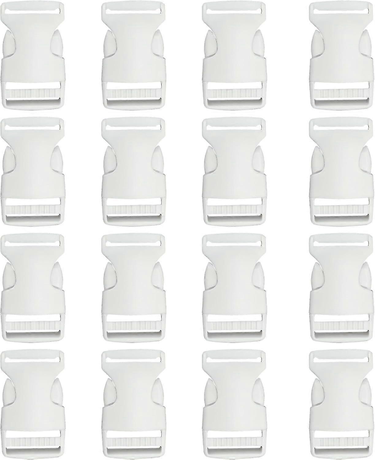 20 Pack of 1 Inch Quick Side Release Adjustable Plastic Buckles for Backpacks,
