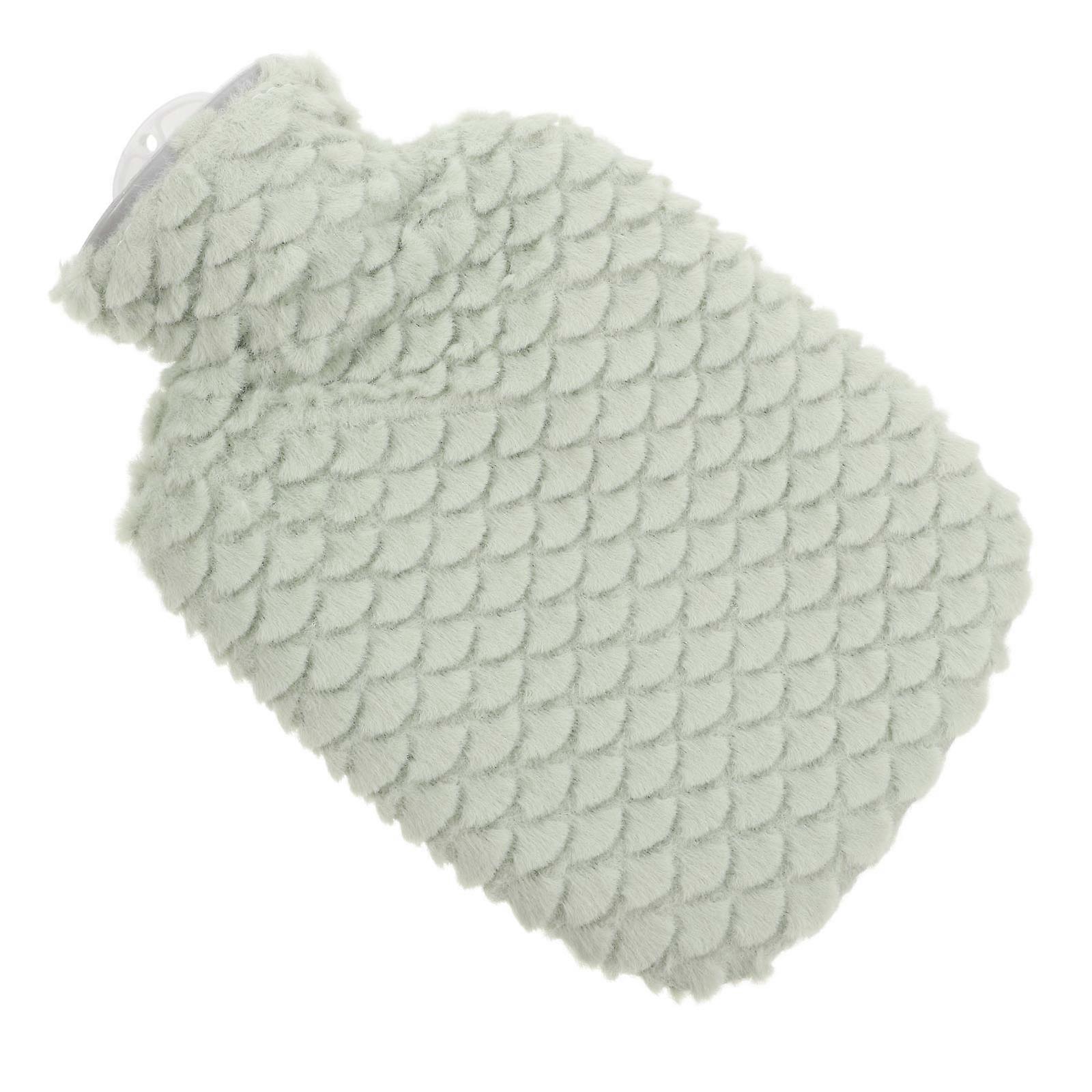 Faux Plush Hot Water Bottle for Hand Warmth with Refillable Design
