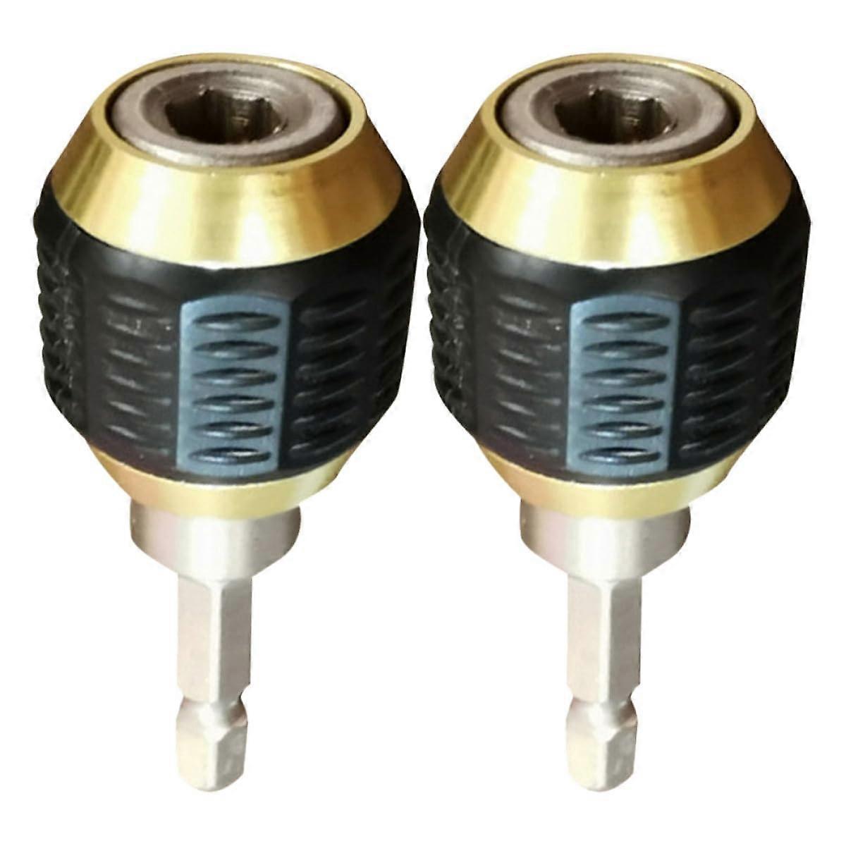 Drill Adapter Set 2Pcs 60mm Hex Shank 1/4 Inch Quick Release Socket Adapter for Electric Drill