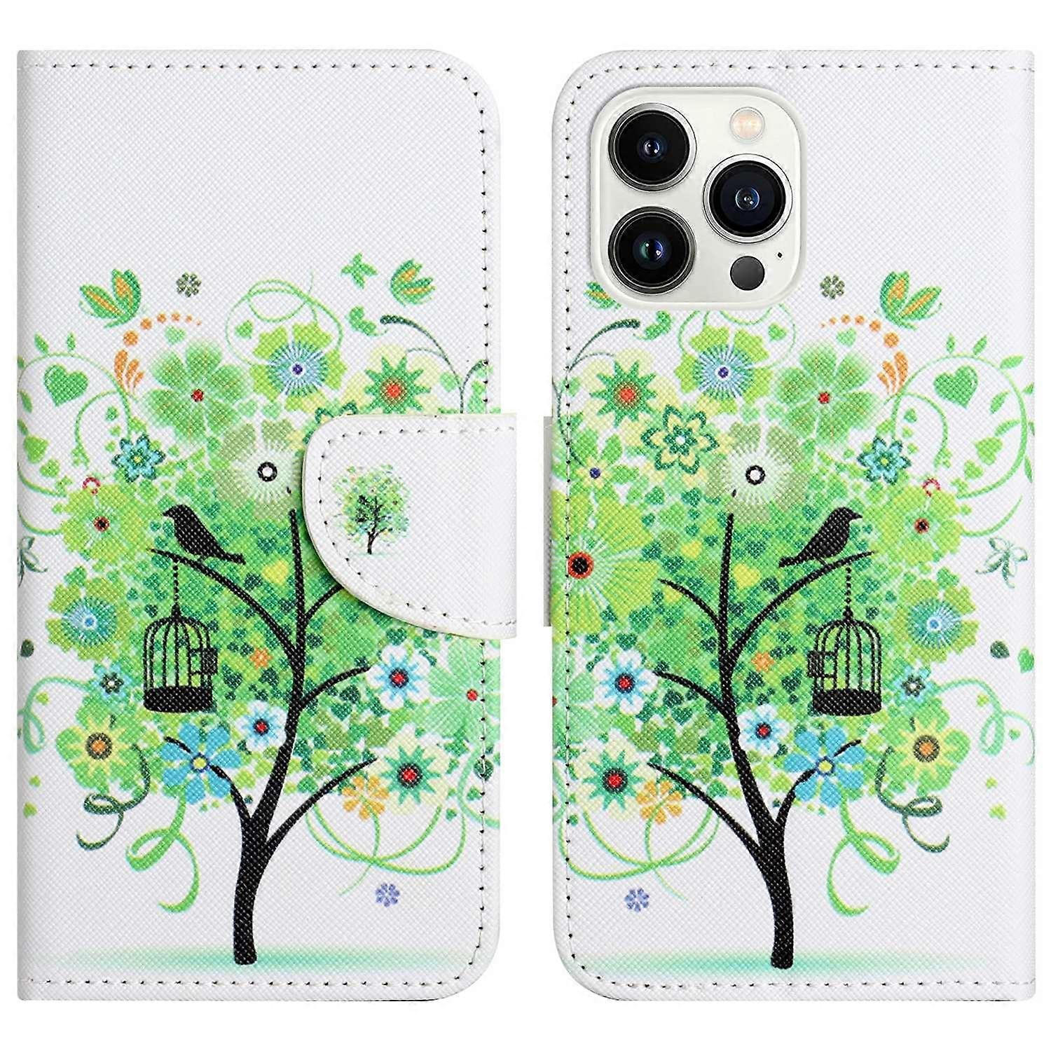 For iPhone 16 Pro Max Case Cross Texture Phone Leather Cover Pattern Printing