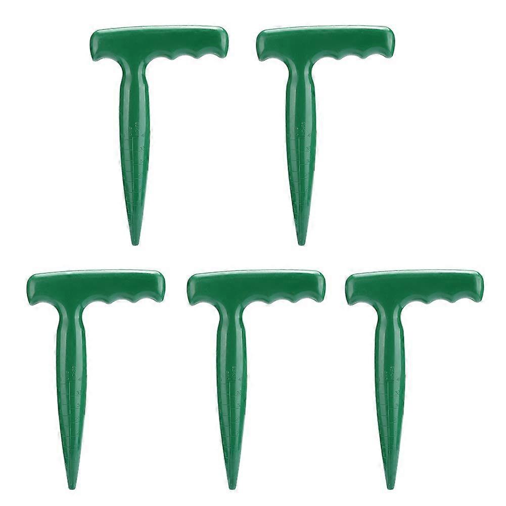 5Pcs Handheld Plastic Garden Dibber Seed Planting Tool for Seedling Transplanting