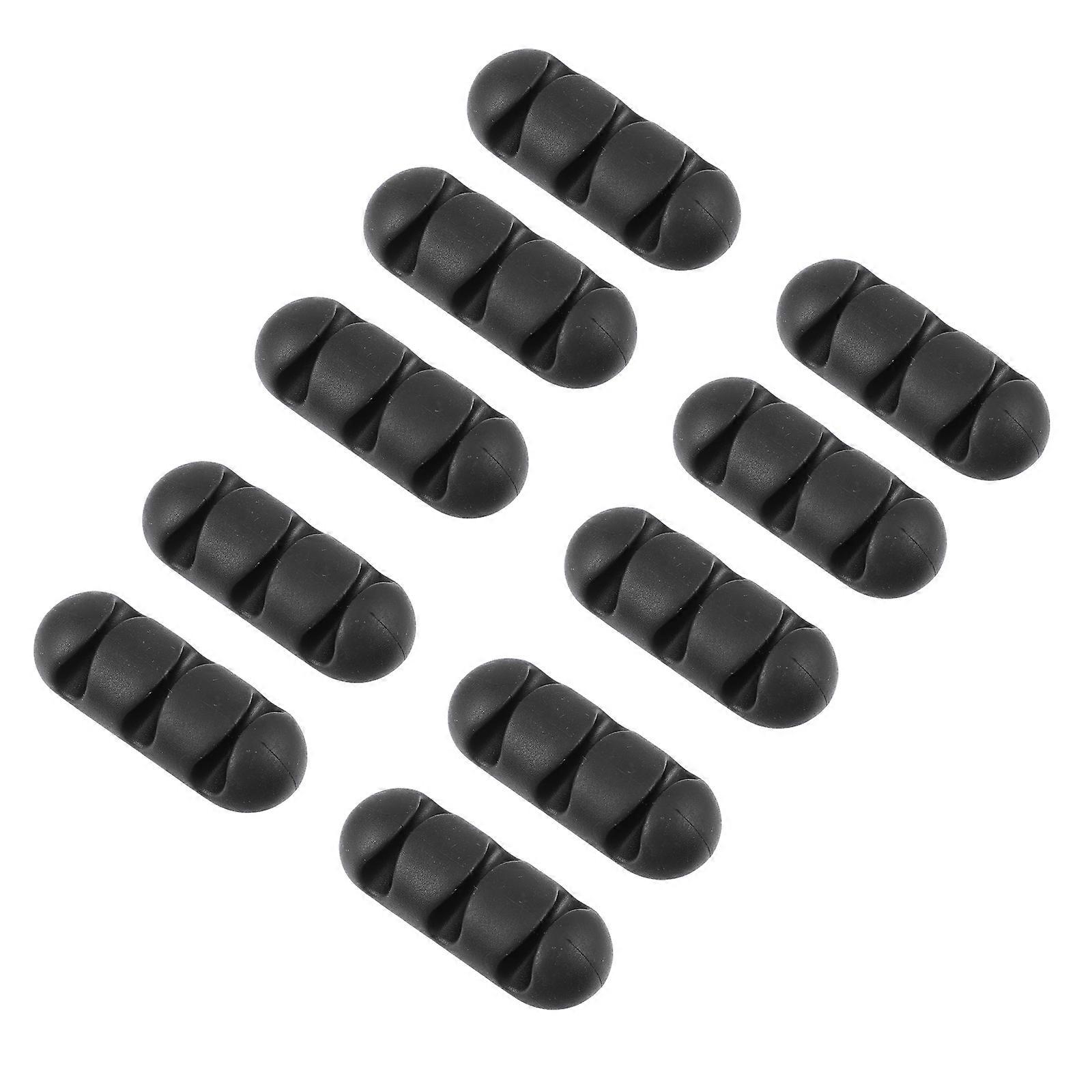 Cable Management Organizer 3-Slot Cable Holder Made with Tpr 10Pcs