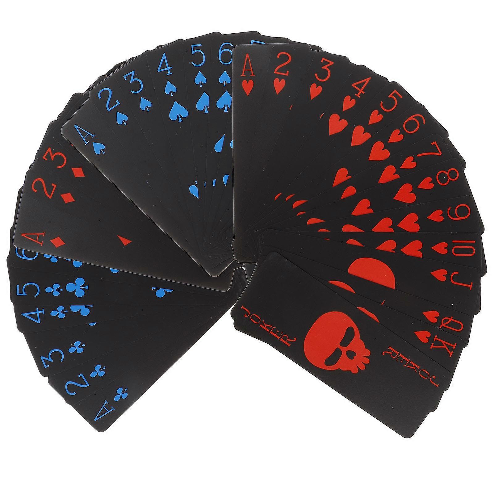 Skull Waterproof Playing Cards Plastic Deck for Adults Entertainment 1 Deck