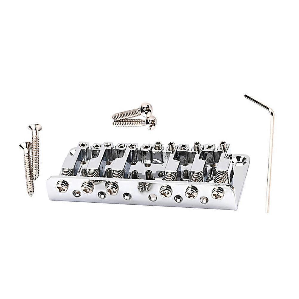 1Set Electric Guitar Bridge Saddle Silver Metal for Guitar 6 Strings