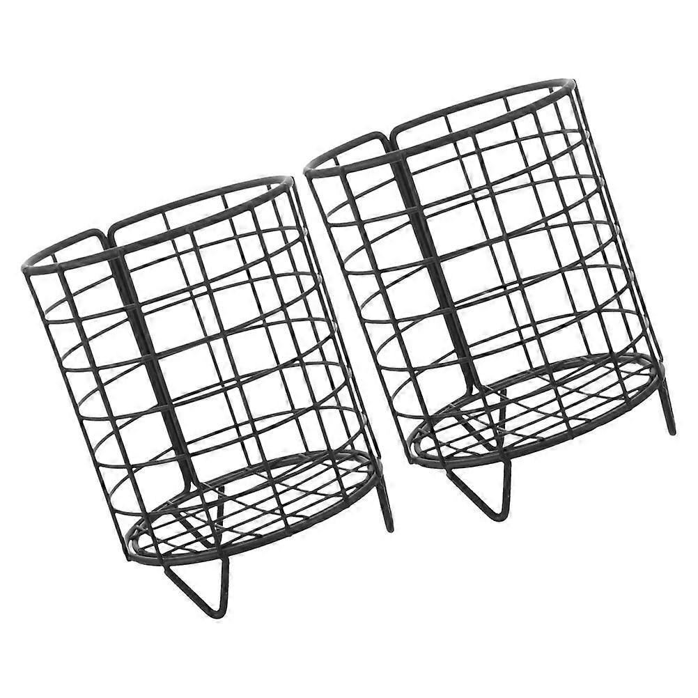 Rabbit Holder Iron Feeder for Small Animals 4Pcs Black Set