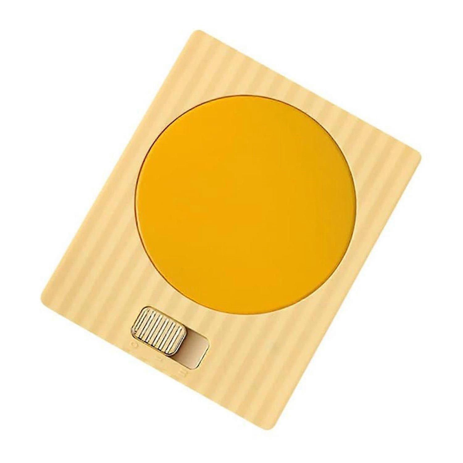 Mug coaster electric coffee warmer yellow stylish design essential kitchen accessory