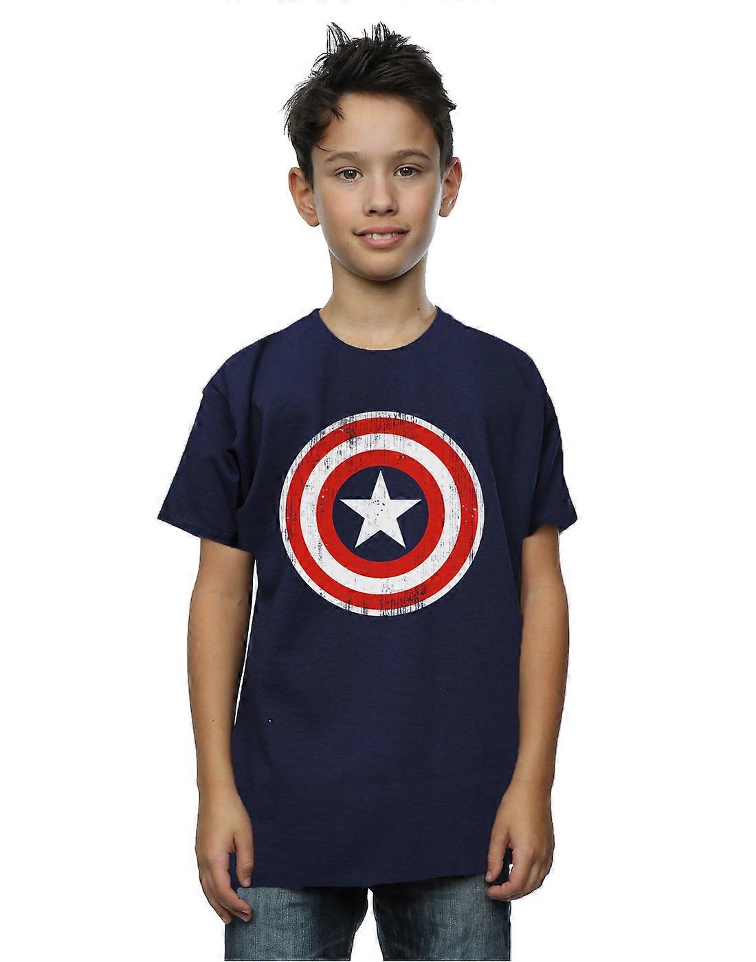 Marvel Boys Captain America Cracked Shield T-Shirt