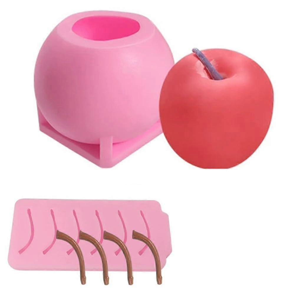 Silicone Baking Molds 3D Apple Shape NonStick Sphere for Cake Chocolate Mousse Candy Decoration