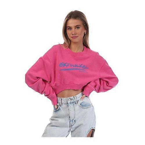 Off White Womens/Ladies Crop Sweatshirt