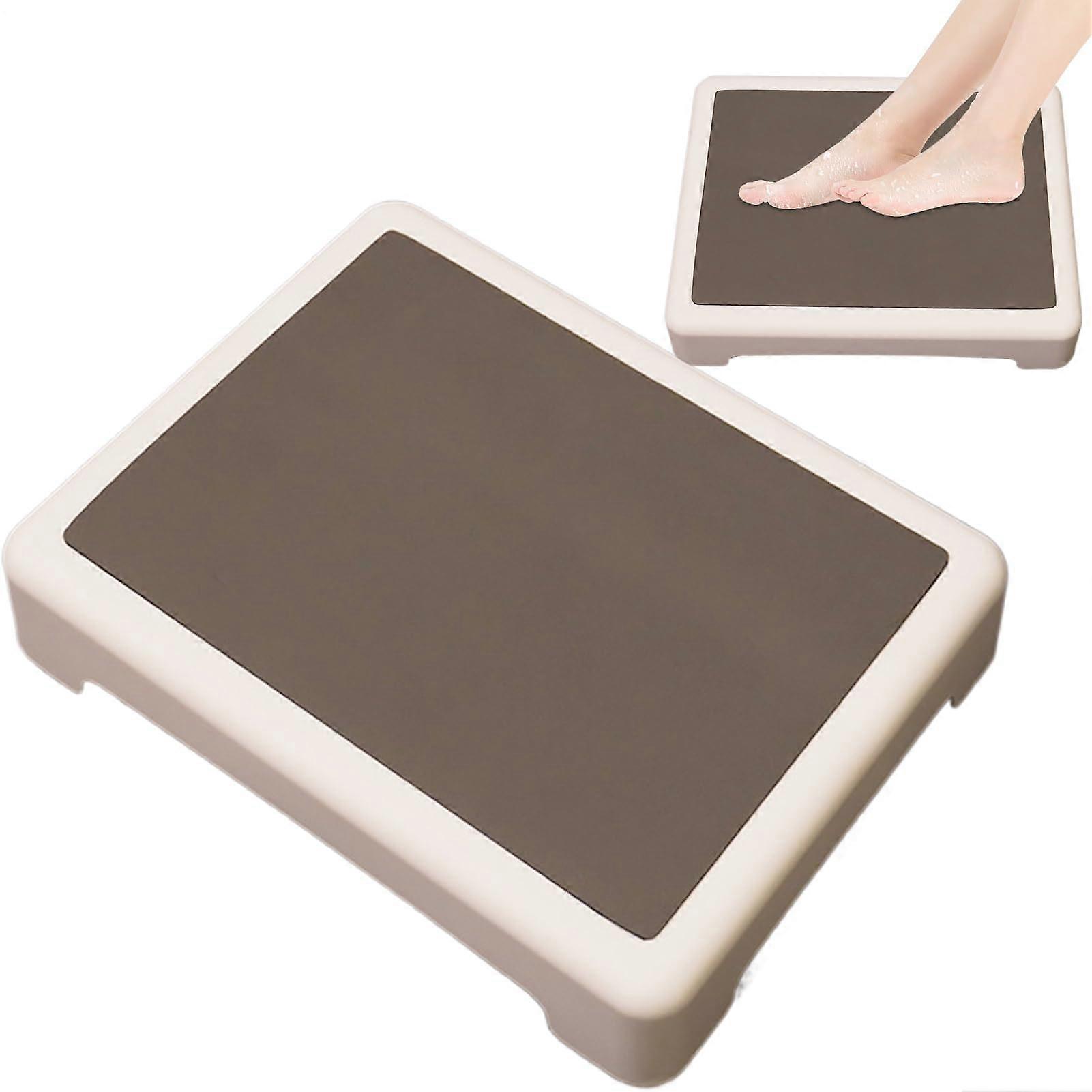 Bathroom Step Stool for Adults with Double AntiSlip Layer and WaterAbsorbent Surface