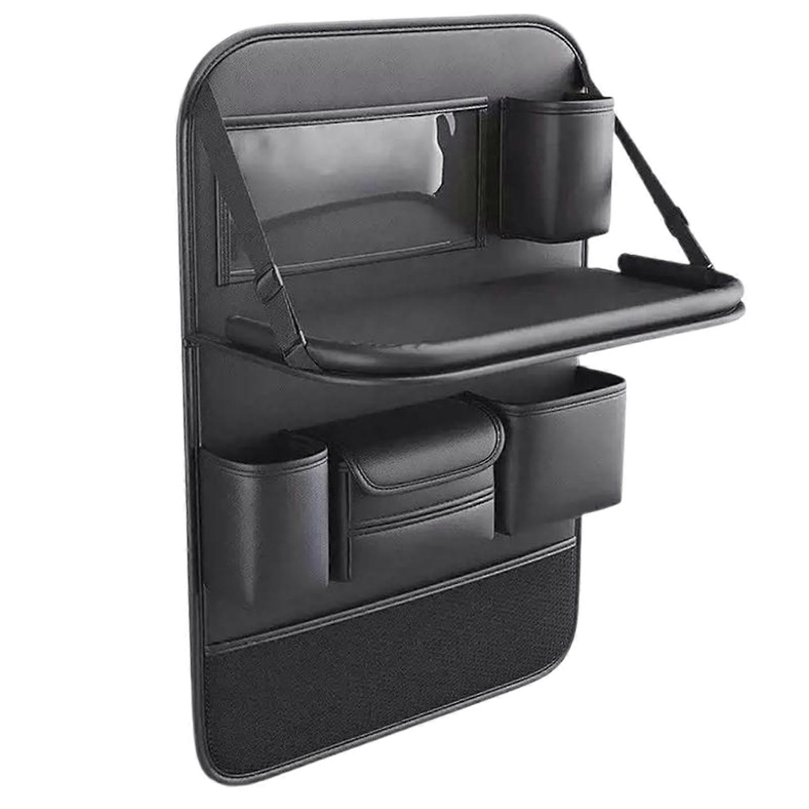 Car Back Seat Organizer with Foldable Table and Versatile Storage Compartments, ScratchResistant