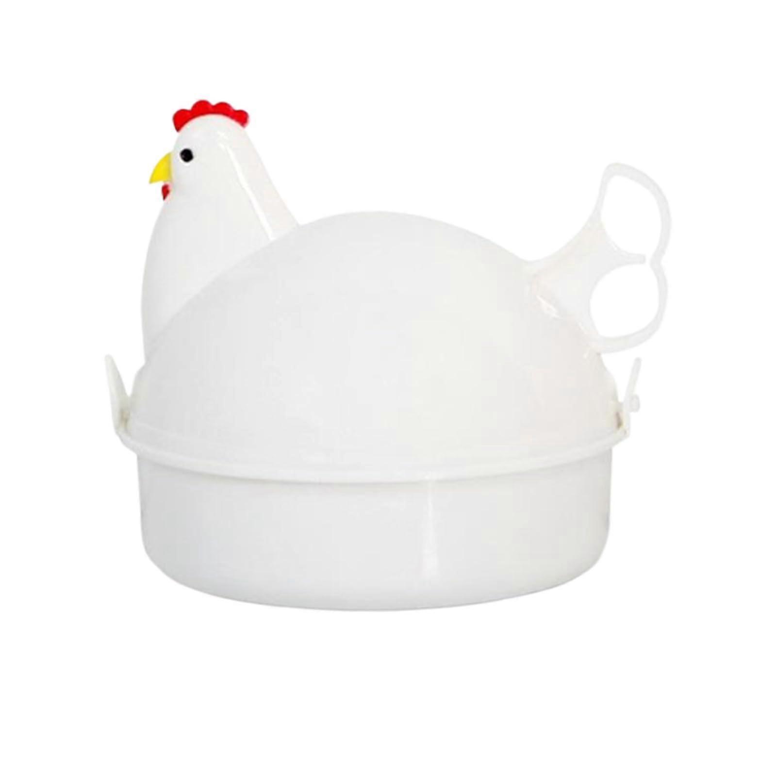 Microwave Egg Cooker Chicken Shape for 4 Eggs with Detachable Lid and Easy Grip Handle Ref: 4066