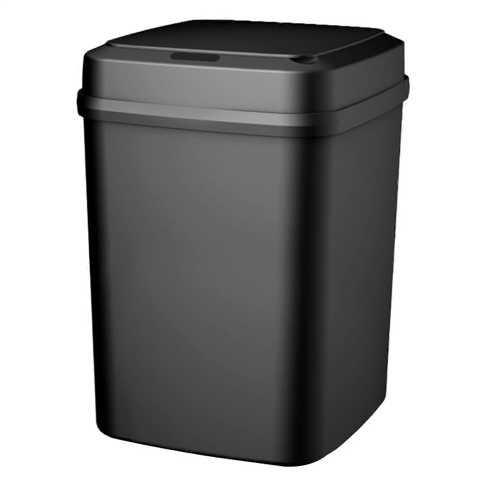 Motion Sensor Trash Can with Lid, 13L Automatic Touchless Bin for Kitchen, Bathroom, Black