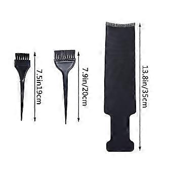 Hairdressing Tint Brush 3Pcs Set for Hairdressing with Hair Coloring Comb Black